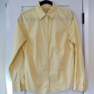 Banana Republic Fitted Non-Iron Yellow Shirt